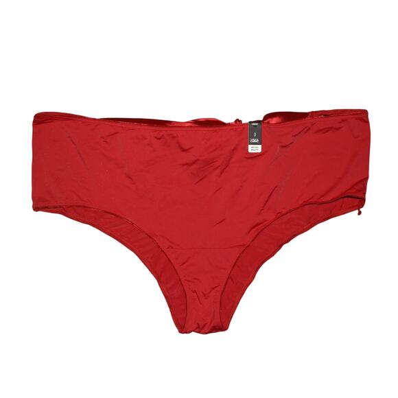 TORRID NEW $21 Big Bow Satin‎ Cheeky Panty Jester Red Torrid 3 / US 3X - Picture 1 of 3